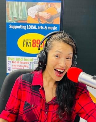 MCyen presenting in a radio studio